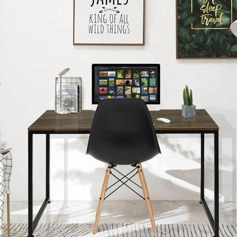 Стулья BRABIX "Eames CF-010", КОМПЛЕКТ 4 шт., пластик черный, опоры дерево/металл, 532631