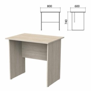 Стол письменный "Бюджет", 800х600х740 мм, дуб сонома, 402659-091