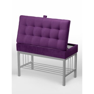 Банкетка Н-76 (серый/фиолетовый)