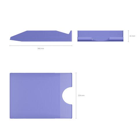 Лоток горизонтальный для бумаг ERICH KRAUSE "Office-Pastel" (346х254х61 мм), фиолетовый, 55543