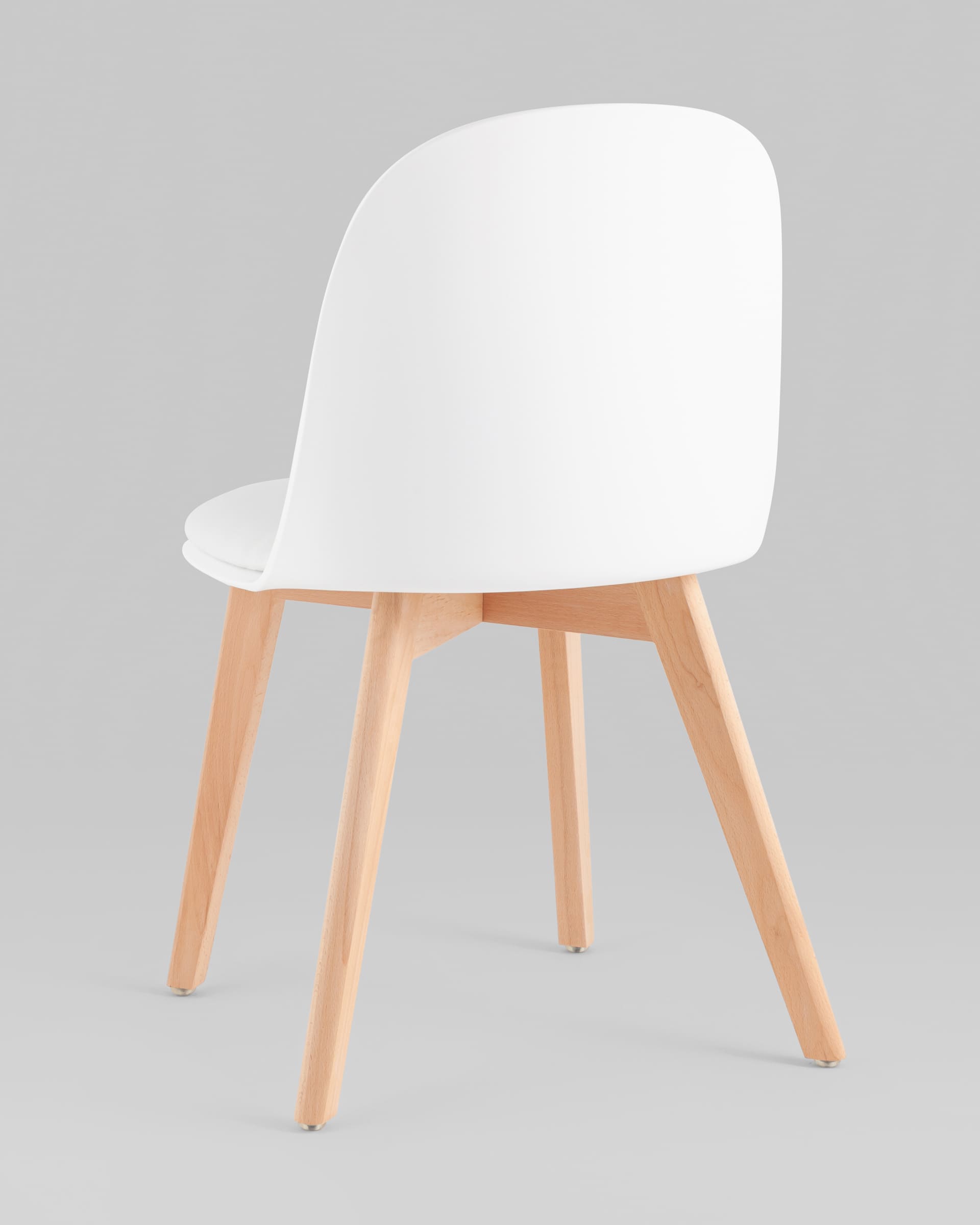 Стул Fog с подушкой белый деревянные ножки