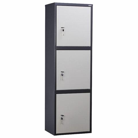 Шкаф металлический для документов AIKO "SL-150/3Т" ГРАФИТ, 1490х460х340 мм, 37 кг, S10799153502