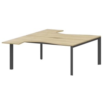 Бенч эргономичный на 2 рабочих места на металлокаркасе Аргентум-МП НТМП.П.Б2-060 Баттл Рок/Антрацит