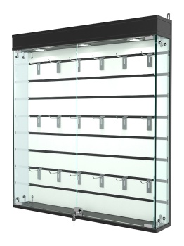 Витрина "АТРИУМ" настенная БЕЗ ПОЛОК №4А-4, Черный