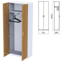 Шкаф для одежды "Бюджет", 716х349х1810 мм, орех французский (КОМПЛЕКТ)