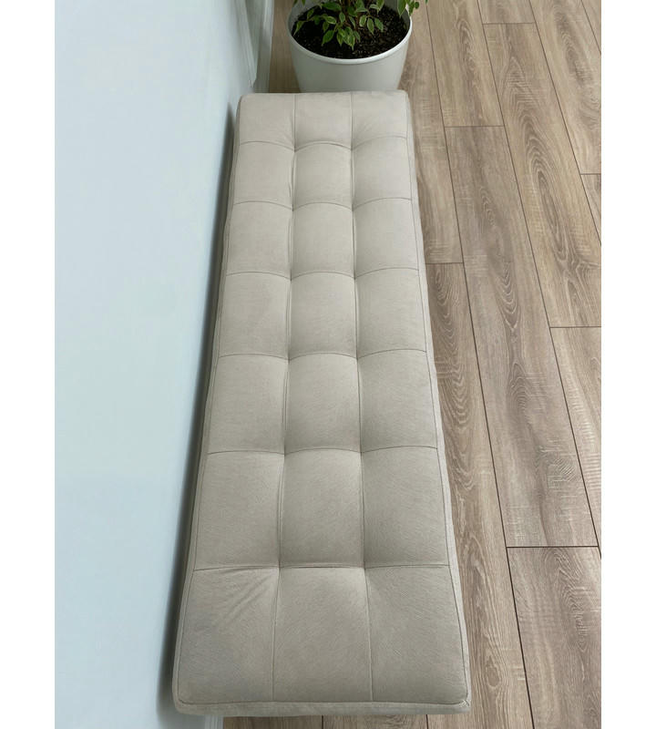 Банкетка Сканди-120-1 (бежевый/черный)