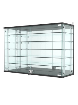 Витрина "АТРИУМ" с регулировочными полками настенная №3-6Г-РЕГ, Черный