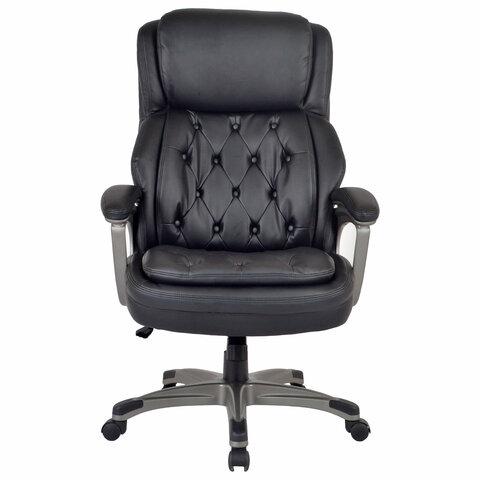 Кресло BRABIX PREMIUM "Regal EX-557", НАГРУЗКА до 150 кг, пружинный блок, экокожа, черный, 532945