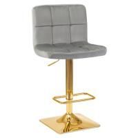 Барный стул Арканес, золотая база, велюр серый цена 10 223.50 ₽ Барный стул Арканес, золотая база, велюр серый