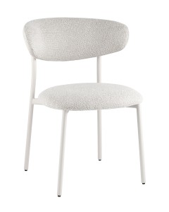 Стул обеденный Ayla серый белые ножки
