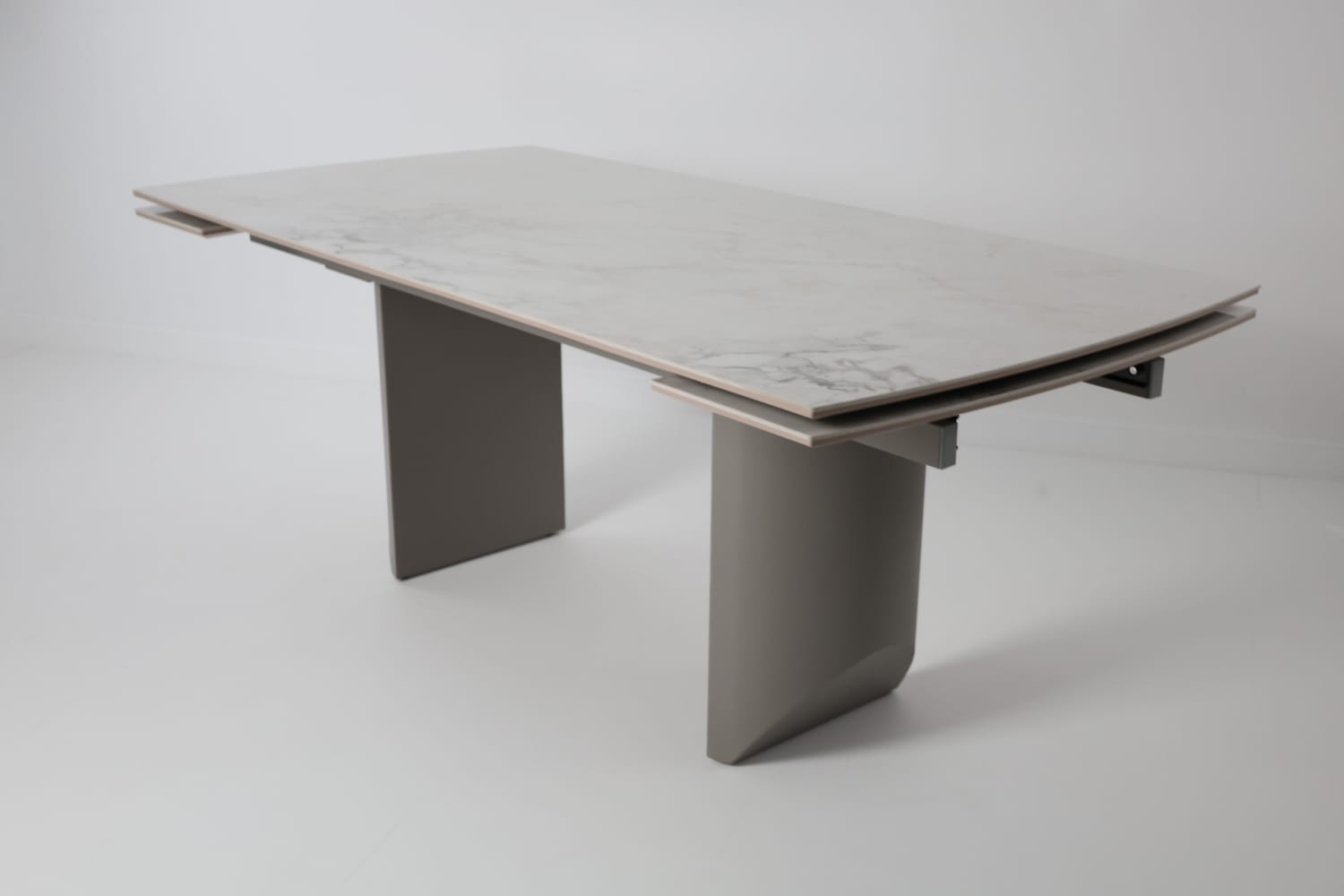 Стол ПУАНТО 200  BRECHA CREMA ELEGANCE, керамика / Латте каркас