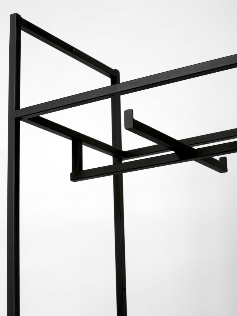 Стеллаж для одежды в стиле Лофт A22120-05-ЧДС (220х120х45)