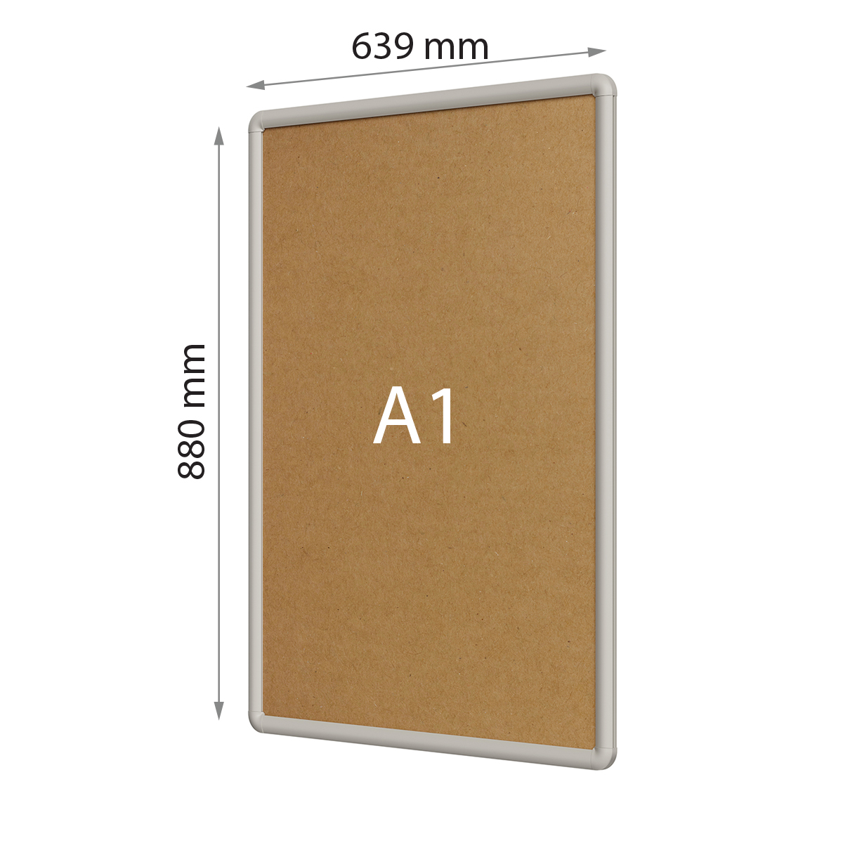 Клик-рама пластиковая PCF-25 A1 с закругленными углами