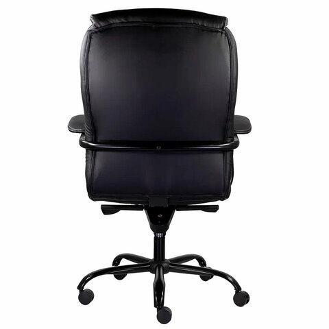 Кресло офисное "Ровер" CH-708, усиленное, НАГРУЗКА до 150 кг, экокожа, черное