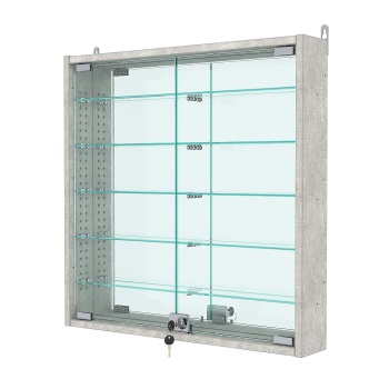 Витрина настенная с регулировочными полками №1-6АУ-РЕГ, Метрополитан Грей