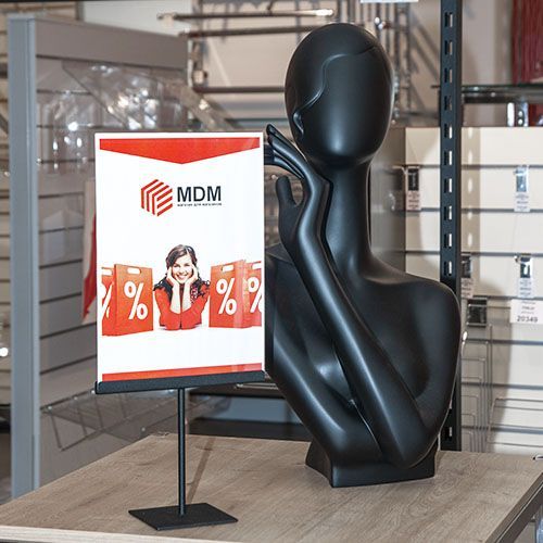 Стойка информационная рекламная на ножке (h-150мм) А4, A5