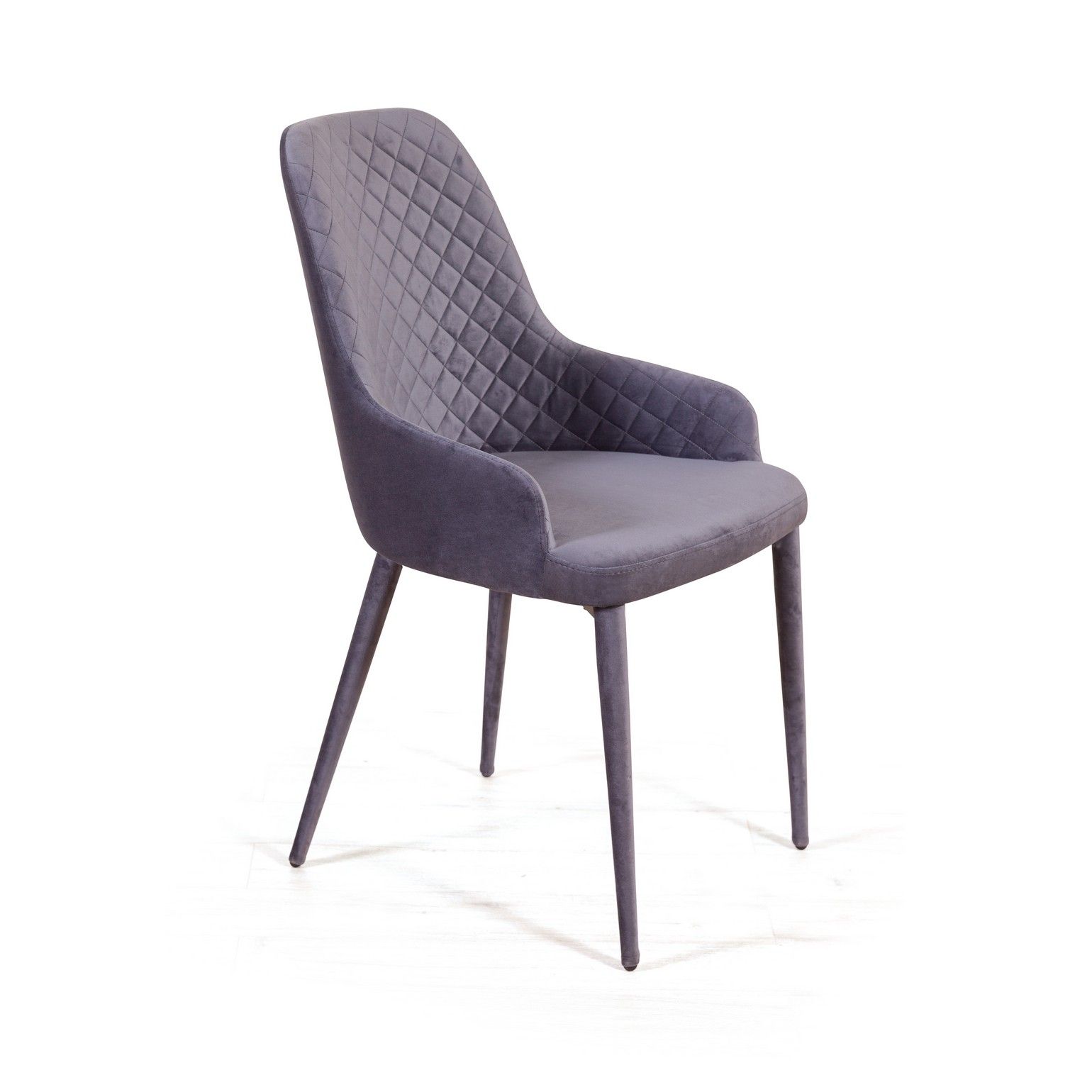 Стул Дуглас ромб, бархат серый 27