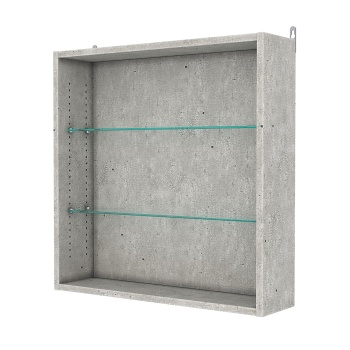 Витрина настенная с регулировочными полками №1-1Г-РЕГ, Метрополитан Грей