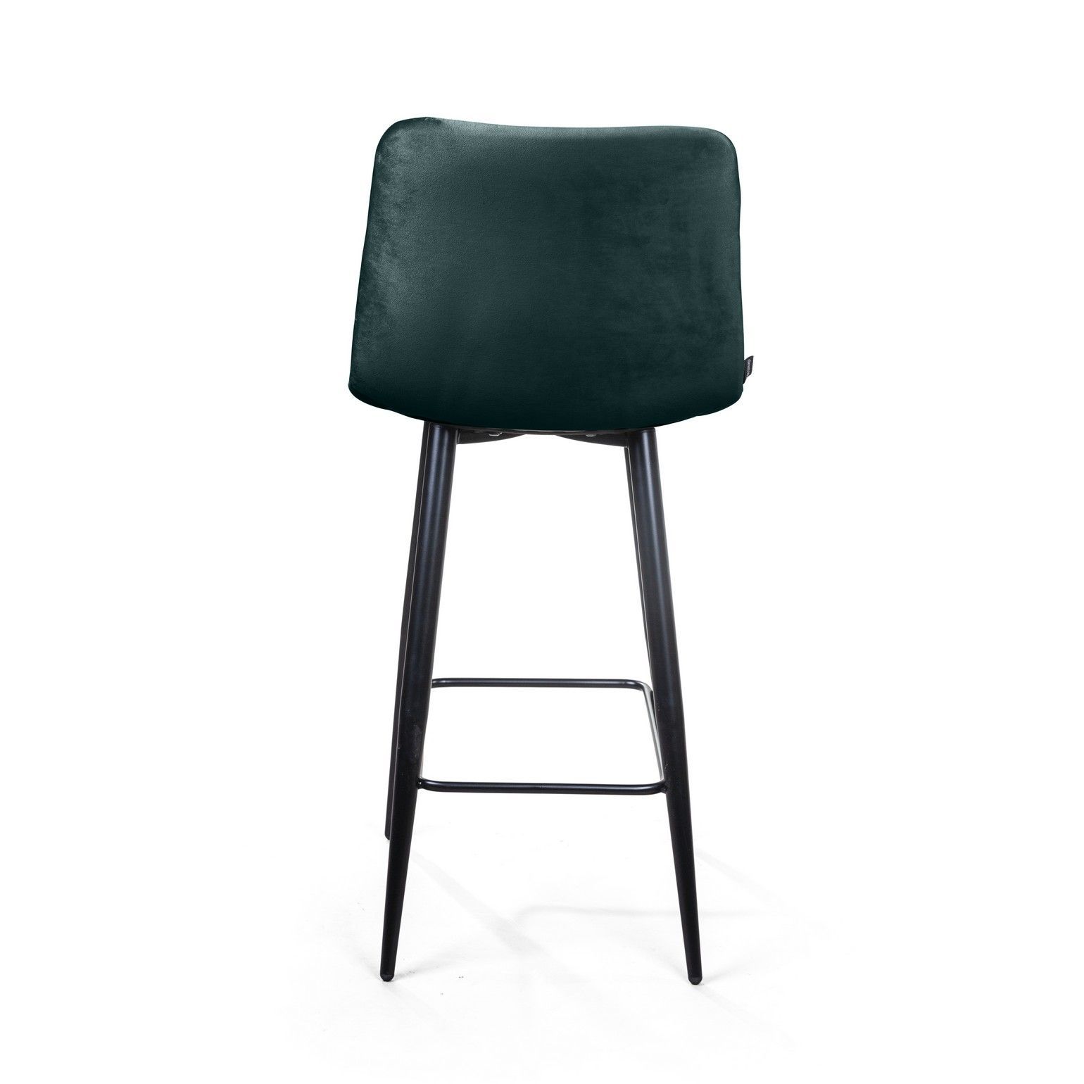 Стул полубарный Уно, бархат зелёный 19/ чёрный конус