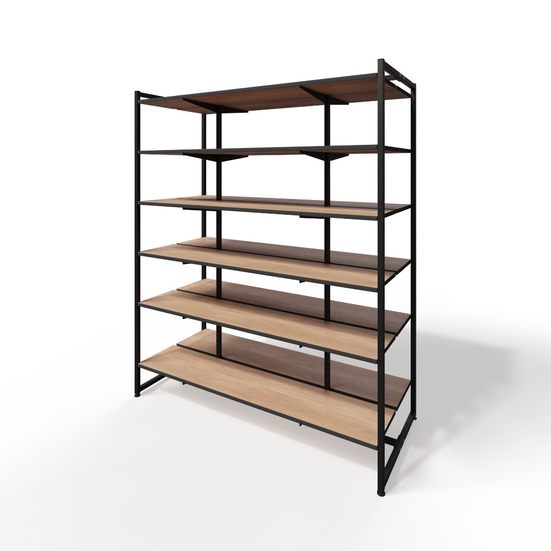 Стеллаж для обуви в стиле Лофт Б1512-01 (150х124х53)