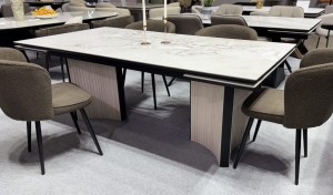 Стол СТРАДИВАРИ 200 GLASTONBURY SAVIA MATT, керамика / Дуб Галиано светлый