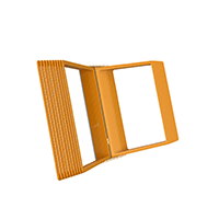 АККОРД-02.А4Gr.Or Демосистема 20 оранжевых панелей А4 серая настенная