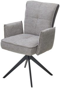 Стул ПОНС (PONCE) 360 град. поворот. цвет 07 Серый, ткань/ 841-16 Серый, букле/ Черный, ®DISAUR