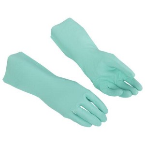Перчатки VILEDA нитриловые МНОГОРАЗОВЫЕ универсальные, антиаллергенные, S (малый) зеленый, 174379