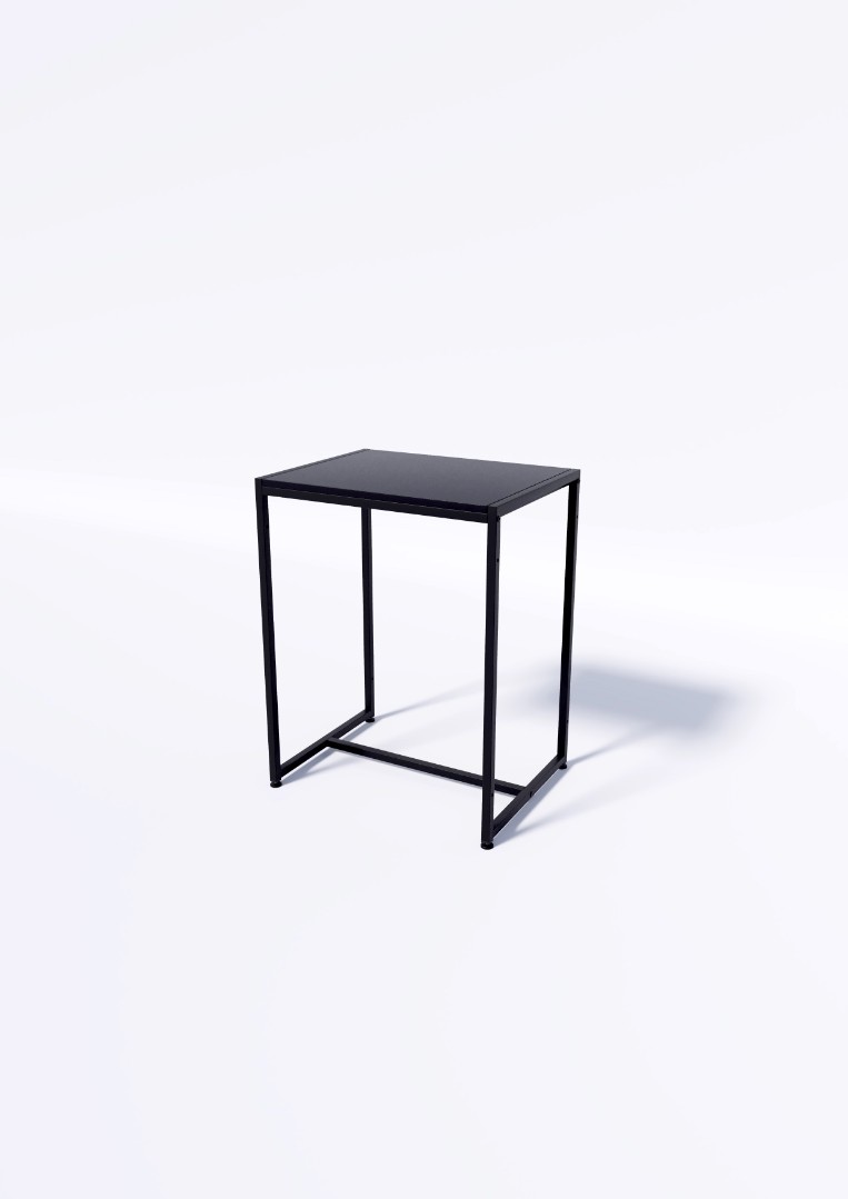 Стол TEVOLO демонстрационный черный-дуб сонома В75Ш60Г45