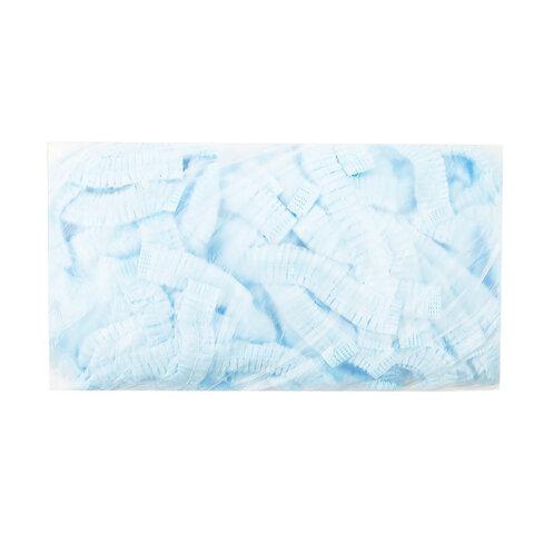 Шапочка голубая "Шарлотта" КОМПЛЕКТ 100 штук из нетканного материала SMS 10г/м2 d=30см, SMZ