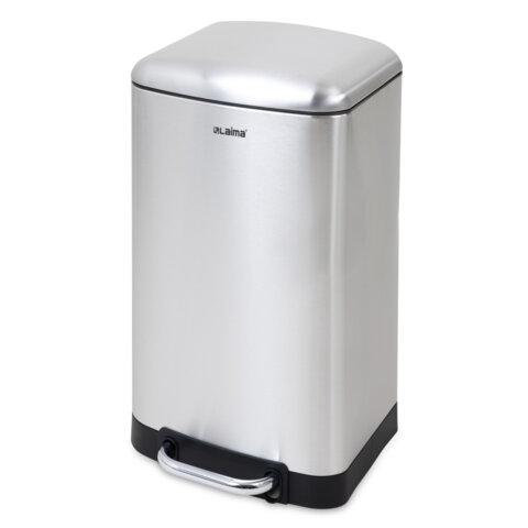 Ведро мусорное с педалью 20 л, крышка с доводчиком, стальное, БЕЗ ОТПЕЧАТКОВ, LAIMA ULTRA, 701570