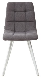 Стул CHILLI SQUARE UF860-19B темно-серый, ткань/ белый каркас