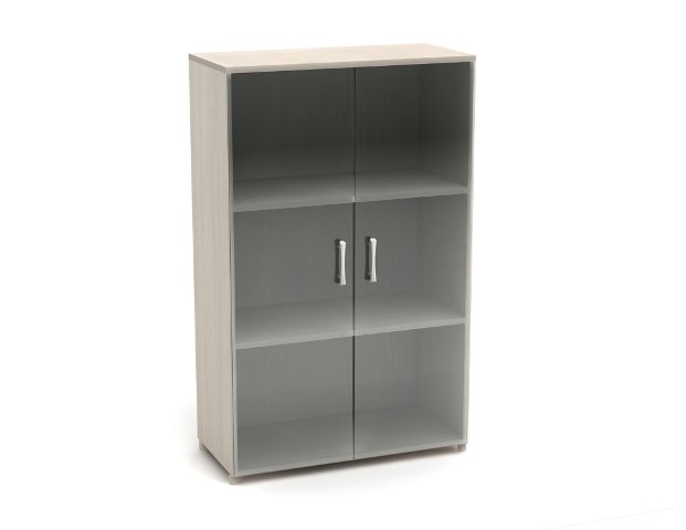 К10 Канц Шкаф низкий со стеклом (700х350х1126) (ШК39+ДК35х2+ФС01х2)