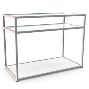 NK 304.GL \ Прилавок 3-х уровневый с прозрачными полками L1200 арт.NK.304.GL Артикул скопирован