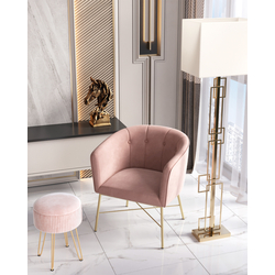 Пуф Астор светло-розовый