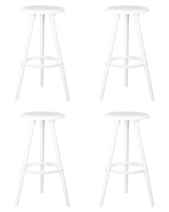 Набор 4 шт Табурет барный DOBRIN ROYCE WHITE, белый (W-02)