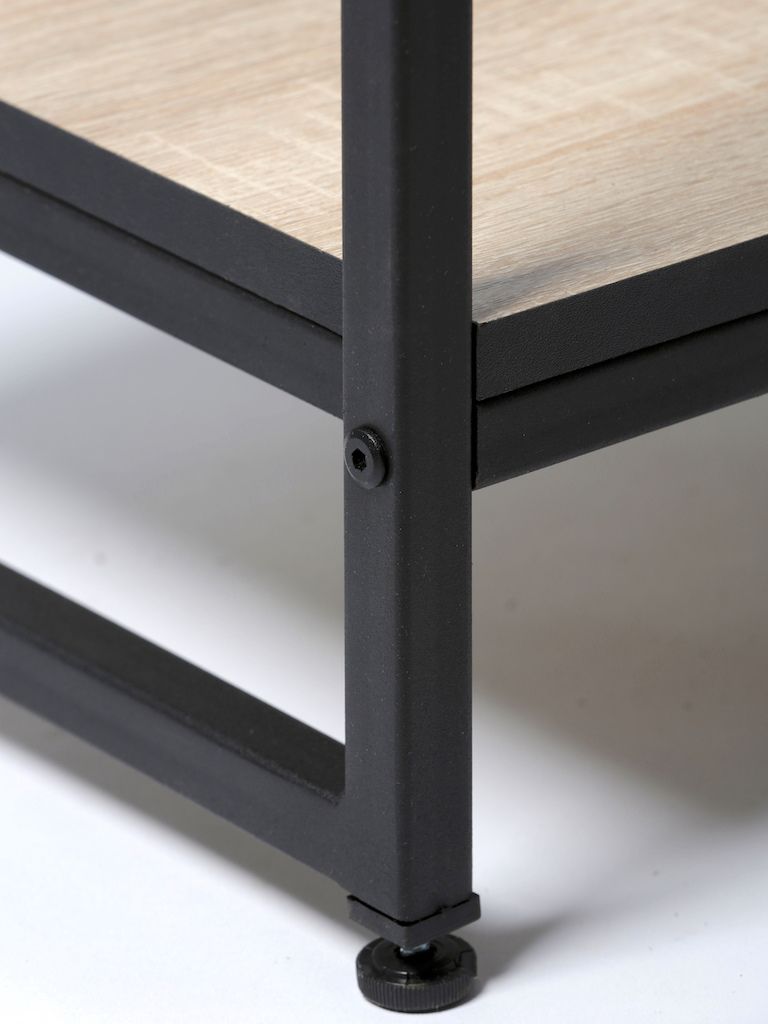 Стеллаж лофт ПД-1709Ч с полками ЛДСП цвета дуб