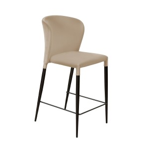 Стул полубарный Albert, бархат бежевый 5/опора конус