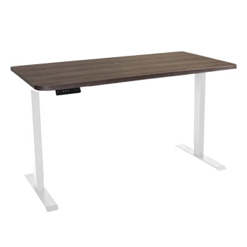 Стол с регулировкой высоты электрический LuxAlto LA-T33-2AR2 белый/дуб коричневый ЛДСП 140*70*2.5