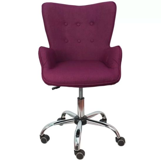 Кресло поворотное Bella, марсала, ткань