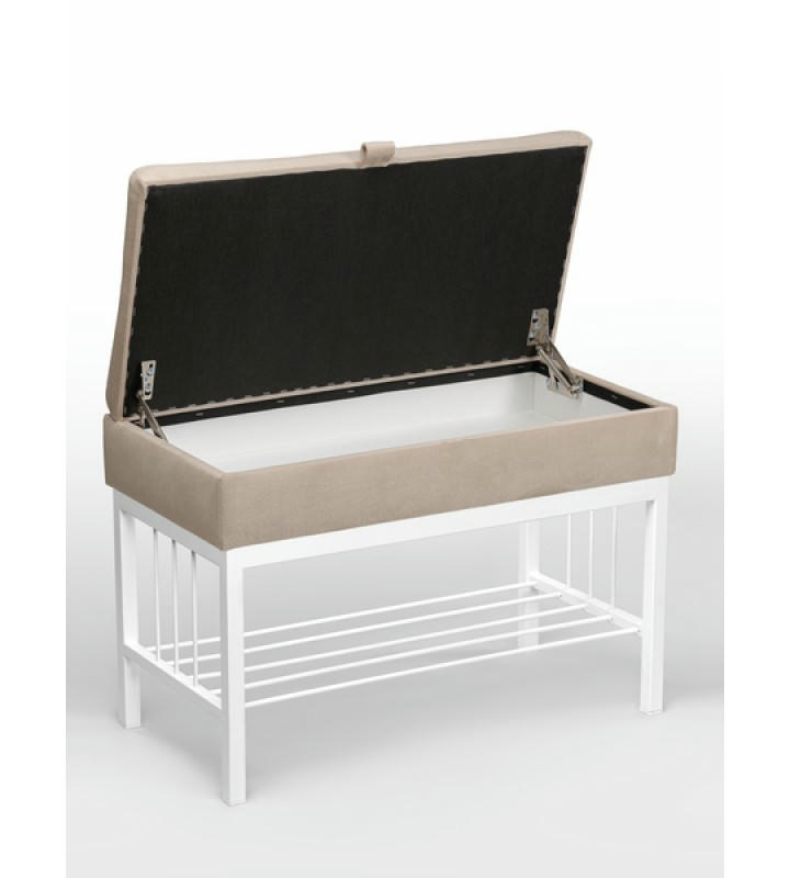 Банкетка Н-76 (белый/бежевый)