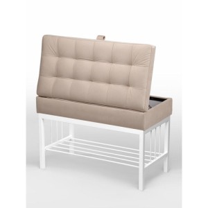 Банкетка Н-76 (белый/бежевый)