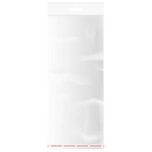 Пакеты БОПП с европодвесом, клеевым клапаном, КОМПЛЕКТ 100 штук, 13х27 + 3 + 4 см, белая подложка, BRAUBERG, 700415