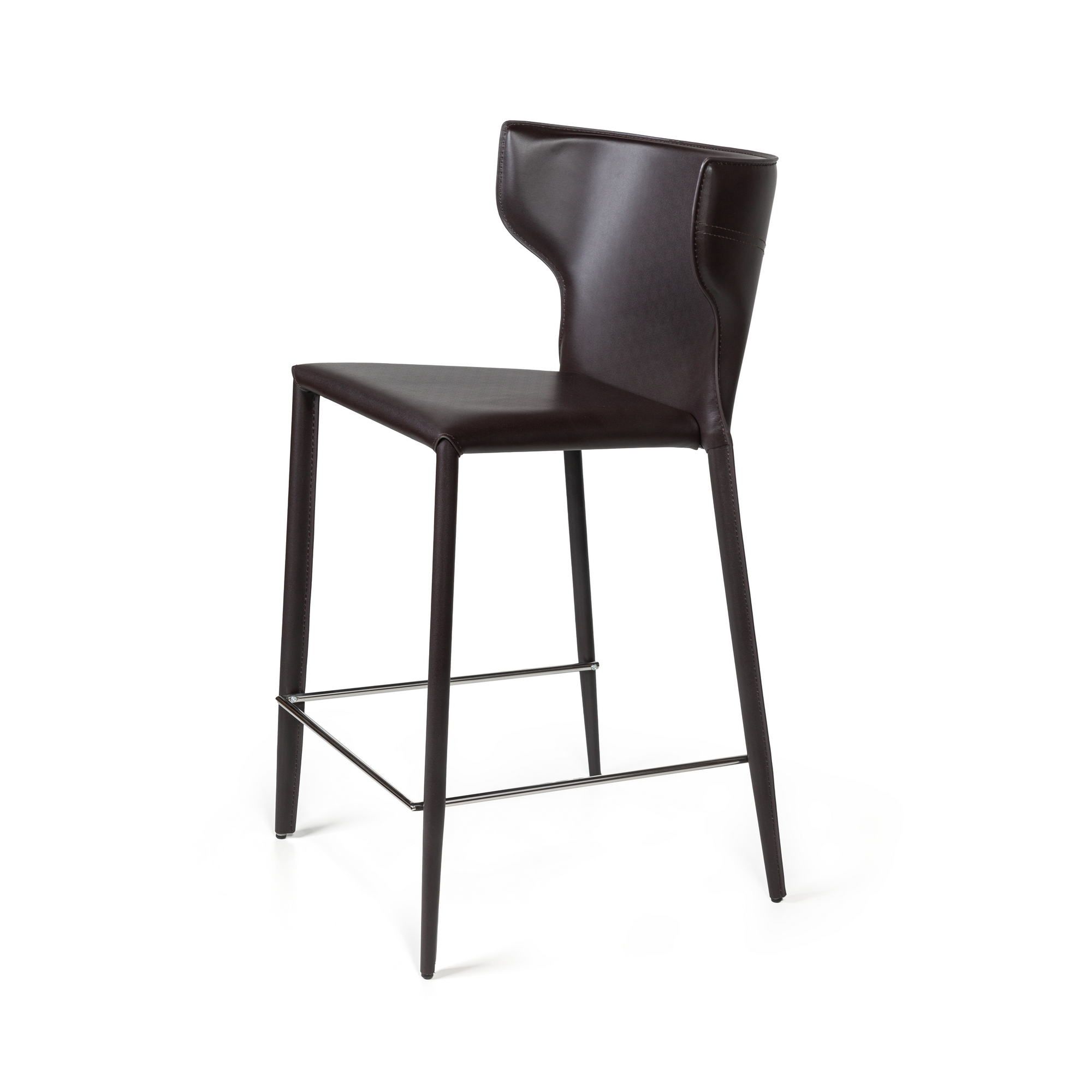 Стул полубарный Аустин, кожа коричневый