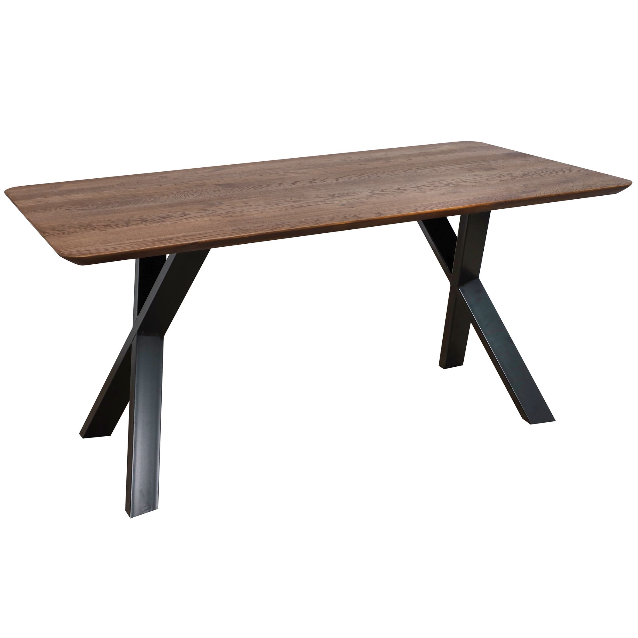 Стол Катмай, дуб мореный + черный, массив