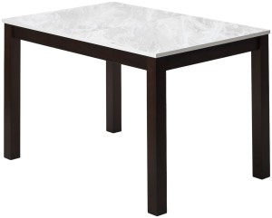 Стол TME-6931 MBH белый мрамор SWEDEN / BB темный орех