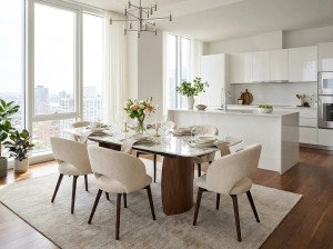 Стол ВЕСТБЕРГ (WESTBERG) 180 КАЛАКАТТА (GLOSS CALACATTA GOLD SOLID CERAMIC) / Орех натур, ®DISAUR