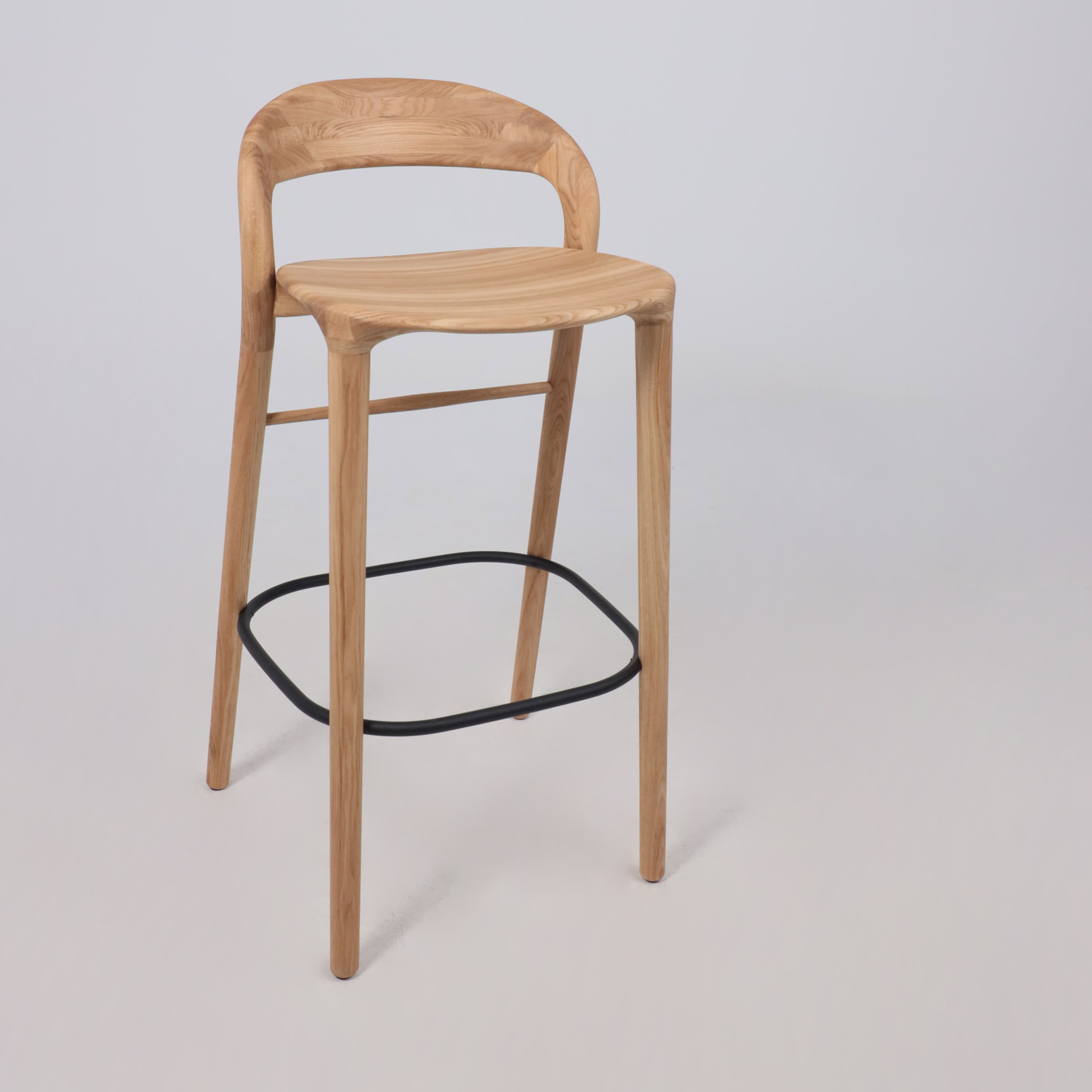 Стул барный Мэри, дуб натуральный, массив дуба