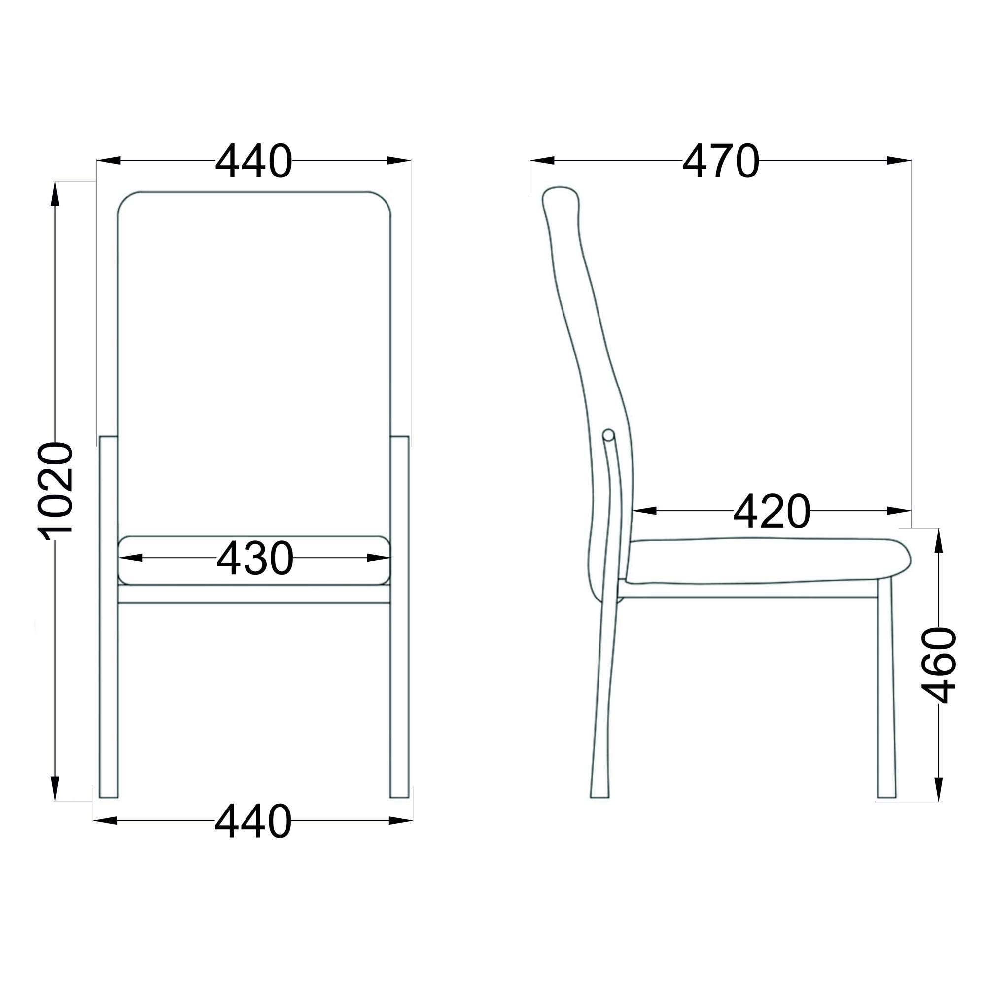 Стул Denver, коричневый, экокожа