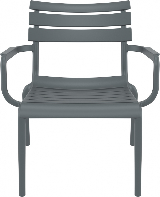 Кресло лаунж пластиковое Paris Lounge темно-серый
